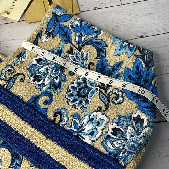 NWT Antik Kraft Jute Handmade Floral Print Tote - Picture 9 of 10